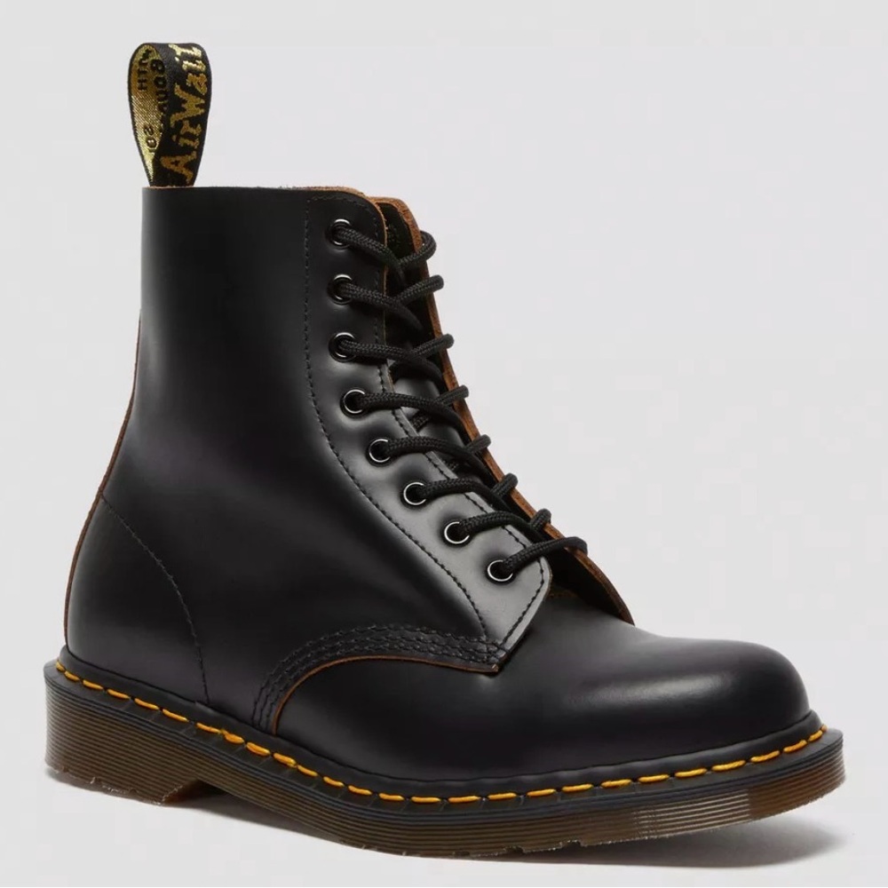 Dr. Martens 1460 Vintage Made in England Black Lace-Up Boots